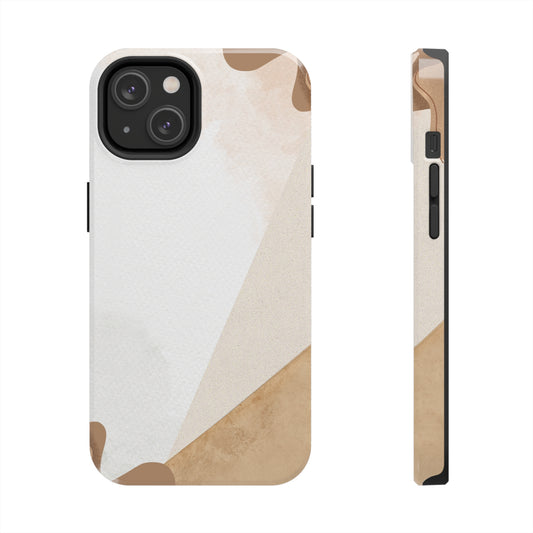 Brown Cream Abstract Tough Phone Cases