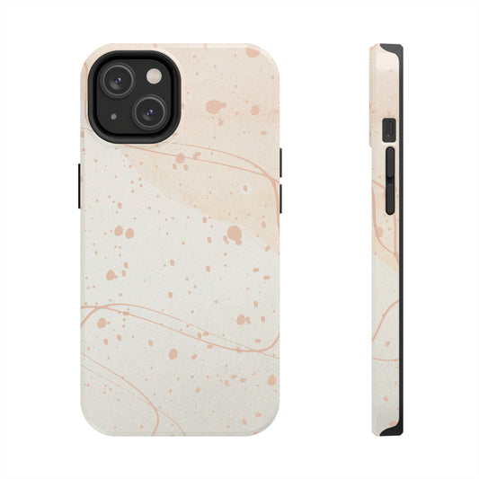 Peach Splash Abstract Tough Phone Cases