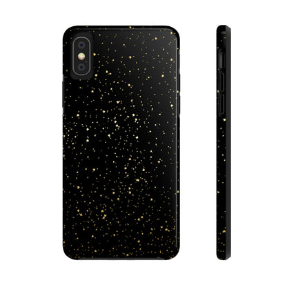 Black Gold Sparkle Tough Phone Cases