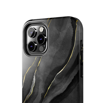 Black Gold Marble Tough Phone Cases