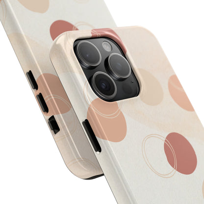 Peach Round Design Tough Phone Cases