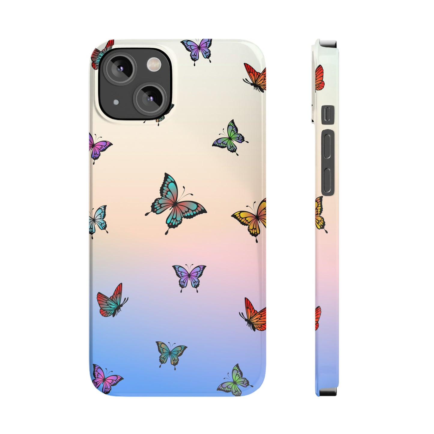 Butterfly Gradient Design Slim Phone Cases