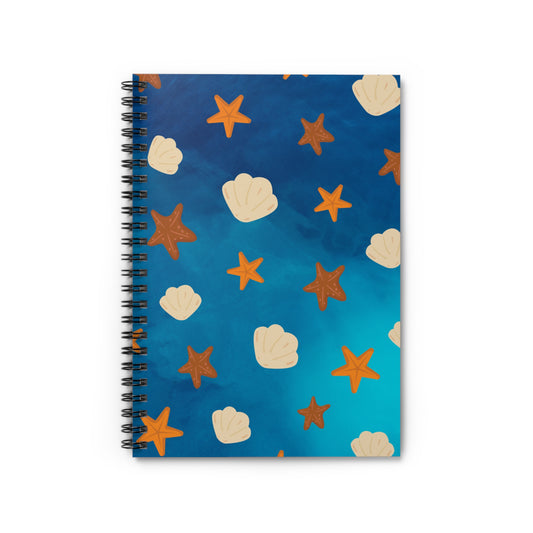 Starfish Shell Spiral Notebook