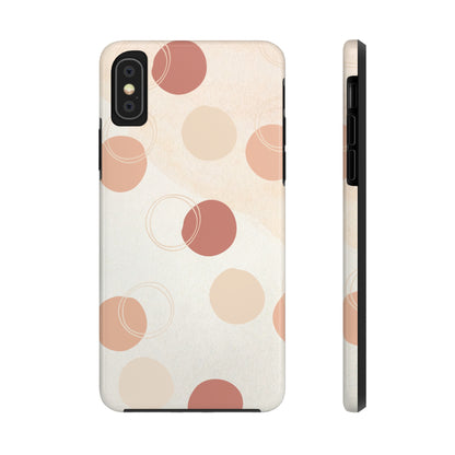 Peach Round Design Tough Phone Cases