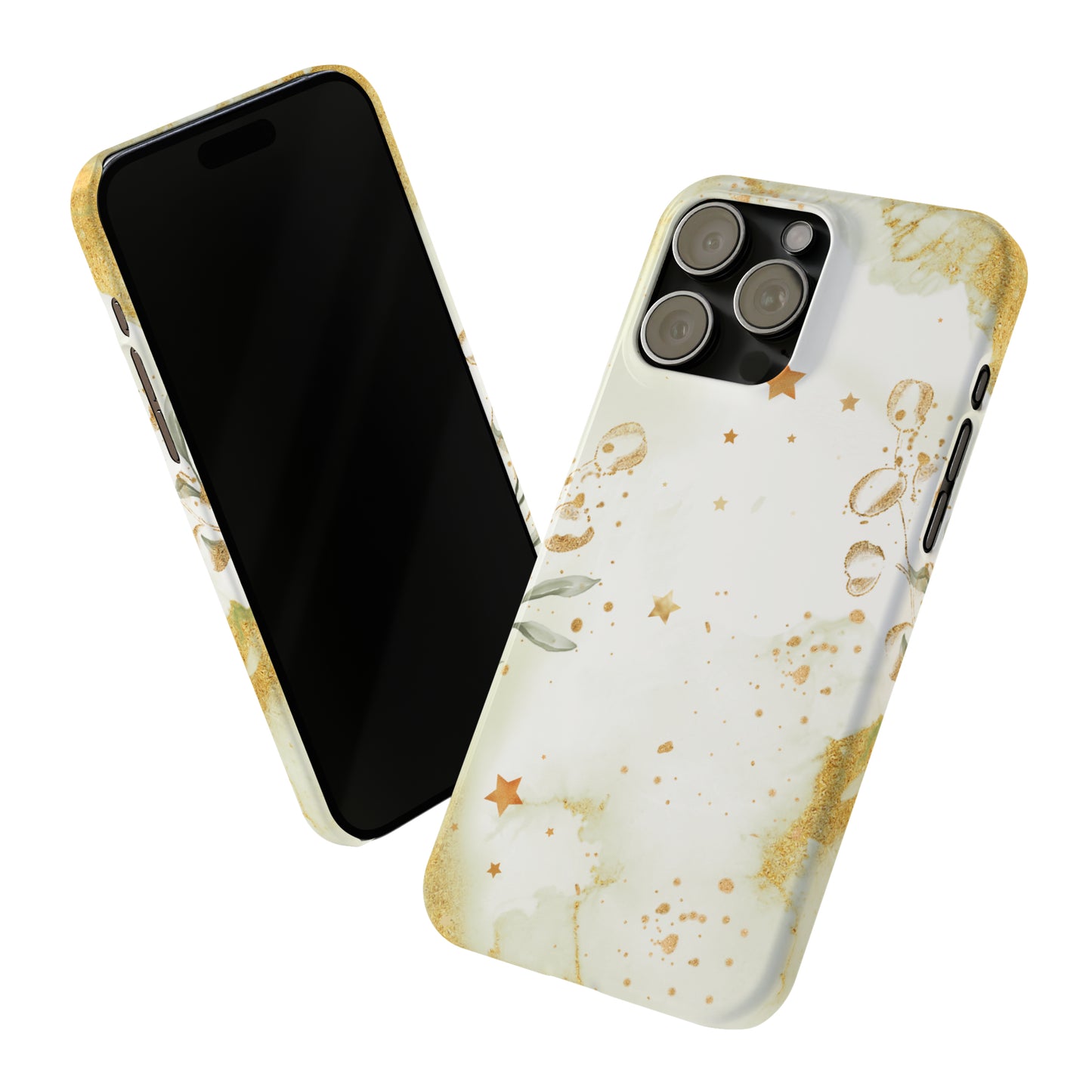 Gold Plant Star Slim Phone Cases
